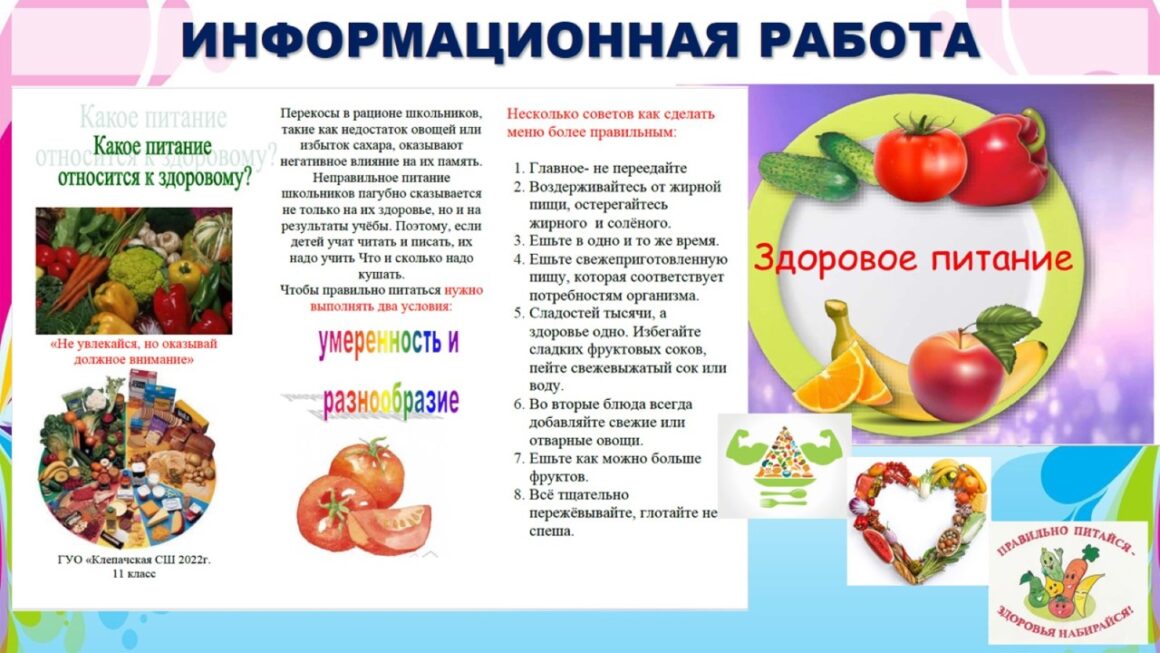 Проект «Здоровое питание с детства- благополучие в будущем» ГУО «Клепачская СШ»