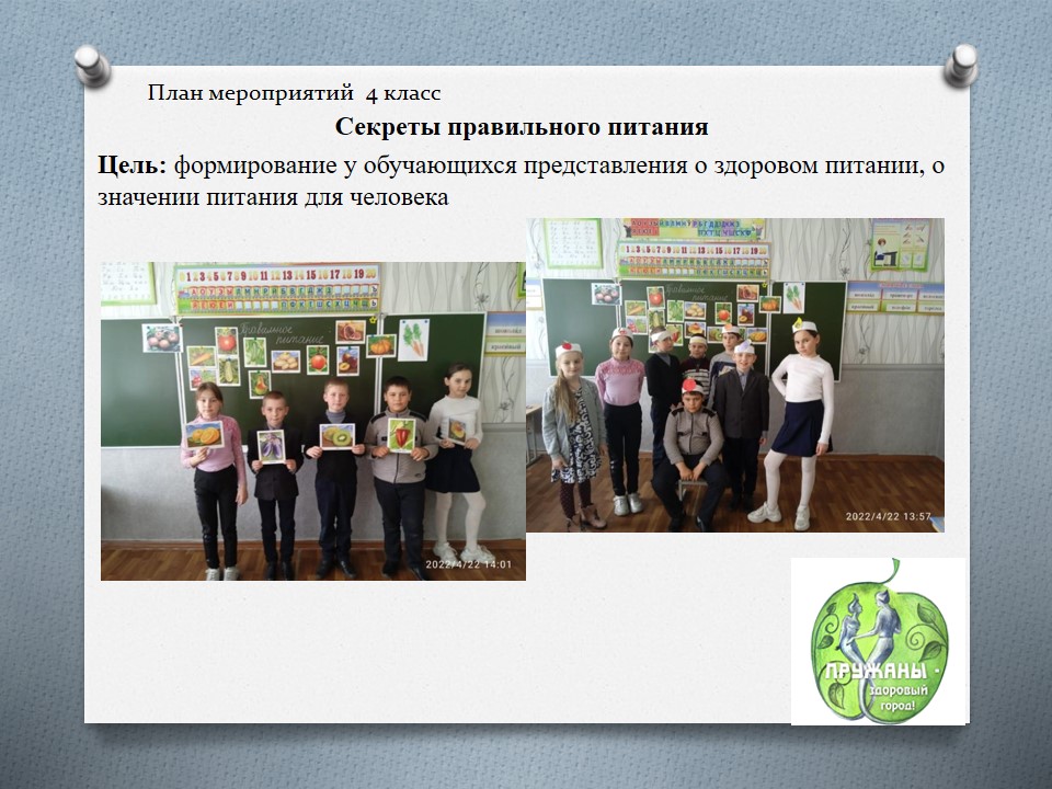 Проект «Здоровое питание с детства — благополучие в будущем» ГУО «Средняя школа №4»