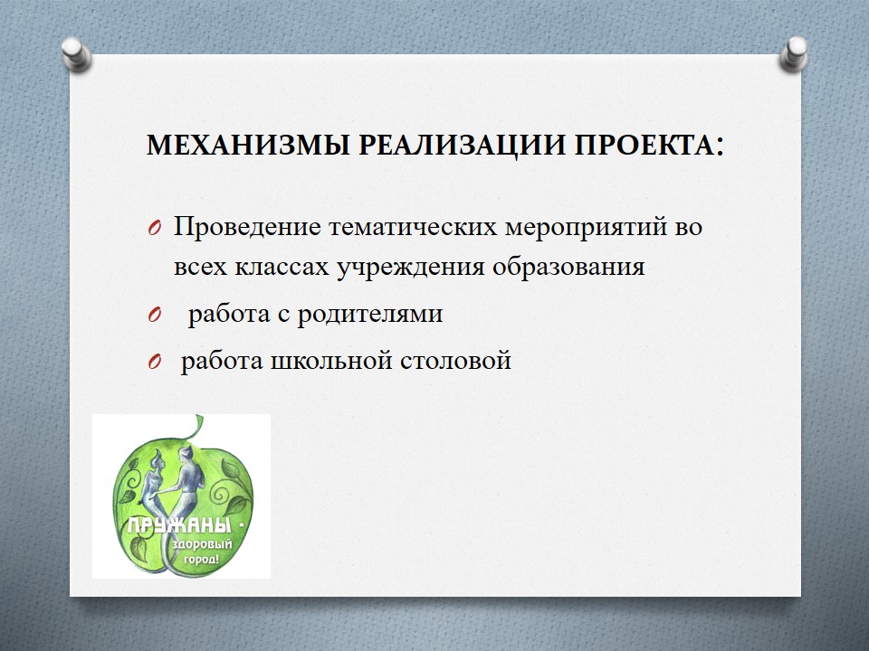 Проект «Здоровое питание с детства — благополучие в будущем» ГУО «Средняя школа №4»